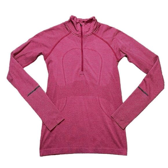 LULULEMON RUN Swiftly Tech 1/2 Zip Berry Size 8 - Picture 2 of 10